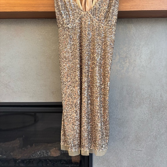 Free People Gold Mini Dress - Picture 6 of 15